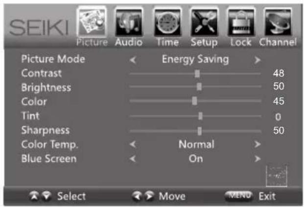 Seiki SE32HY - Picture Settings - 1