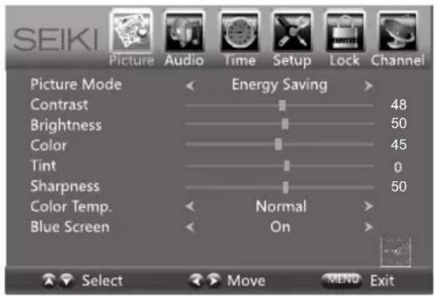 Seiki SE32HY - Configuración de la imagen - 1