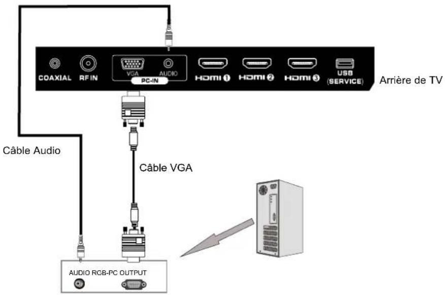Seiki SE321FB - Connexion VGA(PC) - 1