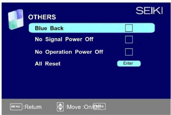 Seiki SE321FB - AUTRE MENU - 1