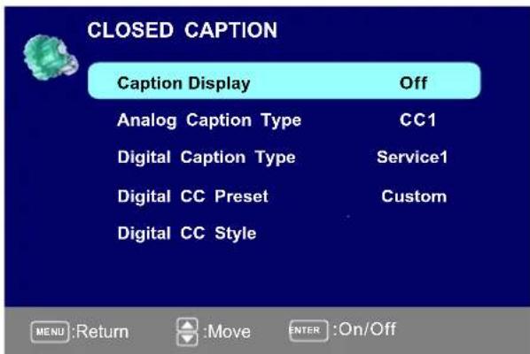 Seiki SE321FB - Closed Caption - 1
