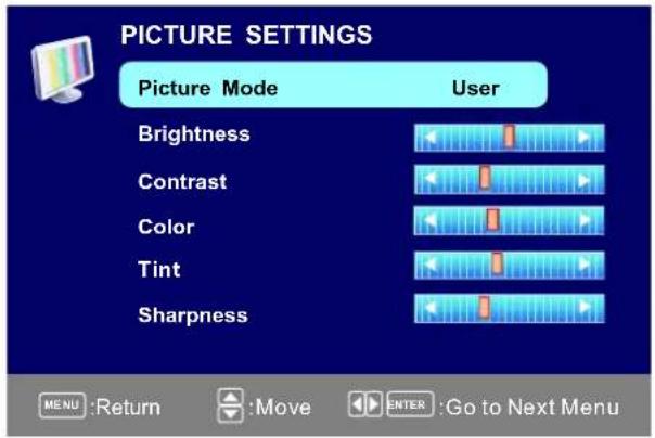 Seiki SE321FB - Picture Settings - 1