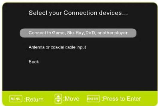 Seiki SE321FB - Select Input Source - 1