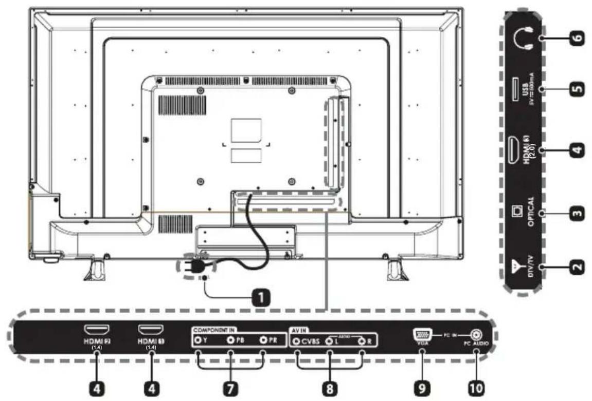 Seiki SE42UM - Rear View - 1