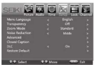 Seiki SE42UM - Navigación por la On-screen Display - 10