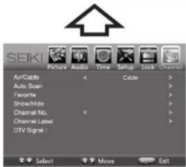 Seiki SE42UM - Navigación por la On-screen Display - 6