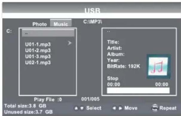 Seiki SE42UM - Escuchar música - 1