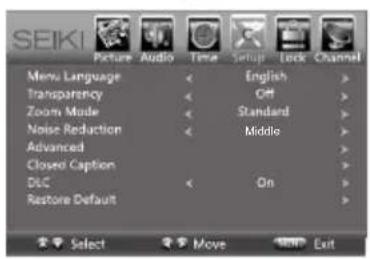 Seiki SE42UM - Navigating the On-screen Display - 11