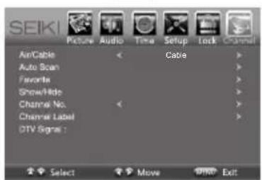 Seiki SE42UM - Navigation à l'écran - 7