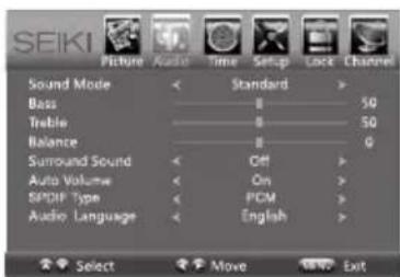 Seiki SE42UM - Navigación por la On-screen Display - 3