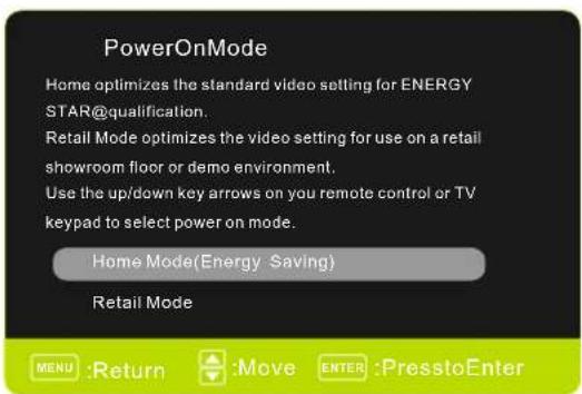 Seiki SE421TT - Power On Mode - 1