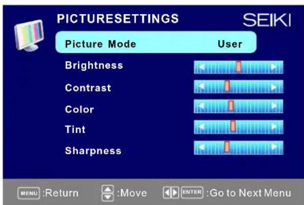 Seiki SE421TT - PictureSettings - 1