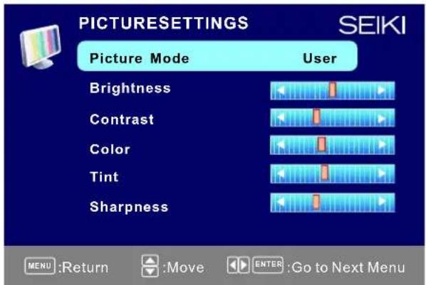 Seiki SE421TT - Réglaged'image - 1