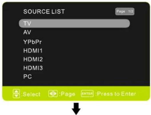 Seiki SE421TT - Seleccione la fuente de entrada - 2