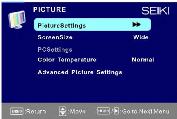 Seiki SE421TT - PICTUREMENU - 1