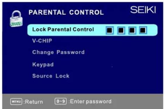 Seiki SE421TT - Control parental - 1