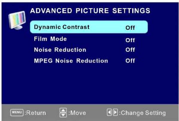 Seiki SE421TT - Advanced Picture Settings - 1
