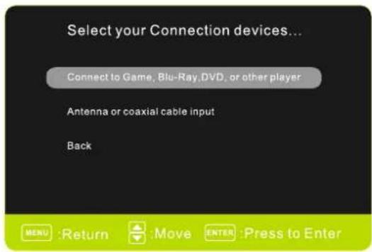 Seiki SE421TT - Sélectionnez la source d'entrée - 1