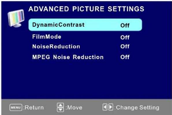 Seiki SE421TT - Configuración avanzada de imagen - 1
