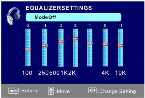 Seiki SE421TT - Equalizer Settings - 1