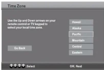 Seiki SE24FL - Select Language
Welcome to the SEIKI HDTV Setup Wizard.
Follow this guide to help setup your
HDTV for Scanning Channels or
accessing your external devices for
Antenna, Set-top Box, Blu-ray. DVD,
Games and other player.
Use the Up and Down arrows on your
remote control or TV keypad to select
the language of screen menu and message.
English
French
Spanish
:Select
OK: Next
21. SALIR: Salir del menú OSD (Visualización en pantalla)   
22. A/B/C/D: Una sola presión | cambiar al canal FAV mantenga presionado|guardar canal actual   
23. LISTA-CH: Visualice la lista de programas   
24. AGREGAR/BORRAR: Agrega o elimina los canales favoritos   
25. FAV: Muestra la lista de canales favoritos   
26. FAV+/-:Presione para escanear los programas favoritos de televisión   
27. HDMI: Selecciona directamente el modo
^DMI - 1