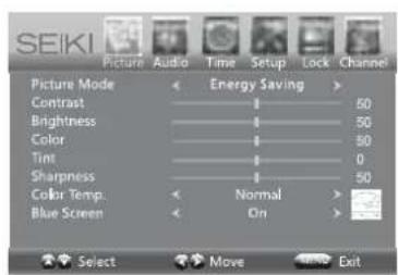 Seiki SE24FL - Navegación por la On-screen Display - 1