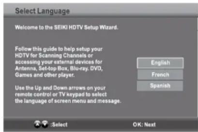 Seiki SE24FL - Configuration initiale el televisor entre modo encendido y de espera   
2. :Silenciar y restaurar el sonido del televisor   
3. 0\~9: Seleccione un programa. (modo ATV/DTV)   
4. „: Ingrese el número de canal de programas múltiples tales como 2-1   
5. : Regrese al canal de visualización   
6. MODO de I.: Seleccione modo de imagen{ dinámico/película/usuario/estándar   
7. MODO de S.: Seleccione modo de sonido{estándar/música/película/usuario   
8. MTS: Cambie entre los diferentes canales de audio{ ESTÉREO/MONO/SAP   
9. REPOSO: Configure el temporizador del televisor{ OFF (APAZAR EN)/[/10.../180/240 min   
10. FUENTE: S eleccione entre las diferentes fuentes de señal de entrada{ TV/ Componente(AV)/^DMI/VZA/USQ   
11. INFO: Muestra la fuente de entrada y la información del canal   
12. CH+/-: Seleccione un canal   
13. VOL+/-: Ajuste el volumen   
14. AUTO: Presione para ajustar la imagen de forma automática en la entrada VZA   
15. SUBTÍTULOS: Selección de subtítulos{ ON/OFF/CC On (ENCENDIDO/APAZADO/ SUQTÍTULOS encendidos) Mute (Silencio)   
16. V-CHIP: Configure el control parenta   
17. PANTALLA: Seleccione la configuración de la proporción de pantalla{ estándar/ancho/gran zoom/zoom.   
18. OK: Confirme la selección en los menús OSD
žvisualización en pantallaž   
19. ◀▲▼▶ Permite desplazarse por los menús OSD y ajustar la configuración del sistema según tus preferencias.   
20. MENÚ: Visualice el menú OSD žvisualización en pantallaž   
21. SALIR: Salir del menú OSD (Visualización en pantalla)   
22. A/B/C/D: Una sola presión | cambiar al canal FAV mantenga presionado|guardar canal actual   
23. LISTA-CH: Visualice la lista de programas   
24. AGREGAR/BORRAR: Agrega o elimina los canales favoritos   
25. FAV: Muestra la lista de canales favoritos   
26. FAV+/-:Presione para escanear los programas favoritos de televisión   
27. HDMI: Selecciona directamente el modo
^DMI - 1