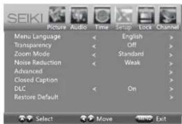 Seiki SE24FL - Navegación por la On-screen Display - 12