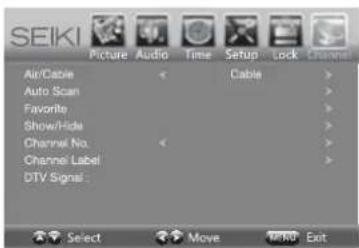 Seiki SE24FL - Navegación por la On-screen Display - 7