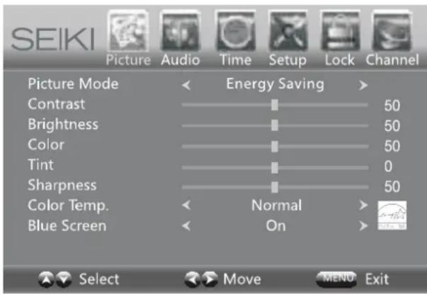 Seiki SE24FL - Configuración de la imagen - 1