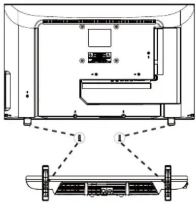 Seiki SE24FL - Installation du socleUDIO IN
L
Y/CVBS
COMPONENT IN
Pb
Pr
VGA
PC IN
PC AUDIO
1
2
3
4
5
6
7
RF (75Ω)
HDMI
10
9
8 - 2