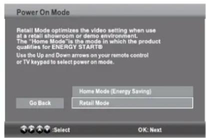 Seiki SE24FL - Select Language
Welcome to the SEIKI HDTV Setup Wizard.
Follow this guide to help setup your
HDTV for Scanning Channels or
accessing your external devices for
Antenna, Set-top Box, Blu-ray. DVD,
Games and other player.
Use the Up and Down arrows on your
remote control or TV keypad to select
the language of screen menu and message.
English
French
Spanish
:Select
OK: Next
21. SALIR: Salir del menú OSD (Visualización en pantalla)   
22. A/B/C/D: Una sola presión | cambiar al canal FAV mantenga presionado|guardar canal actual   
23. LISTA-CH: Visualice la lista de programas   
24. AGREGAR/BORRAR: Agrega o elimina los canales favoritos   
25. FAV: Muestra la lista de canales favoritos   
26. FAV+/-:Presione para escanear los programas favoritos de televisión   
27. HDMI: Selecciona directamente el modo
^DMI - 1