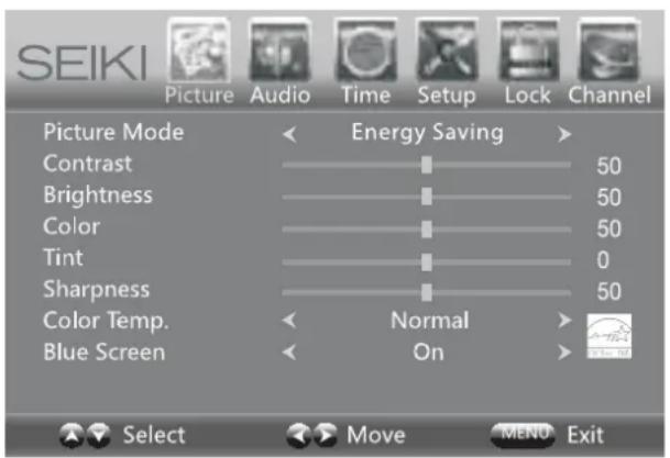 Seiki SE24FL - Sélection d'une source d'entréeges/ba9c04fa98381d9a958e1b5931b060f47cb521a57bc9c374243e66cb5789815e.jpg)

![](images/78a171533b218e7c1090b42c3c4c0c4c0bc9412150c5fbc1e138b4dd3e5ff2ee.jpg)




text_image33b218e7c1090b42c3c4c0c4c0bc9412150c5fbc1e138b4dd3e5ff2ee.jpg)



INPUT SOURCE
TV
Component/AV
HDMI
VGA
USB
Air/Cable
Auto Scan
Favorite
Show/Hide
Channel No.
Channel Label
DTV Signal :
Select Move Break Exit

Appuyez sur la touche SOURCE de l'appareil principal ou de la télécommande pour afficher la liste des sources d'entrées. 
Appuyez sur les touches ▲/▼pour sélectionner la source souhaitée parmi {TV/ Component/AV /^DMI □/VZA/□□□□ appuyez ensuite sur la touche OK pour confirmer.
Paramètres de l'image/details> - 1