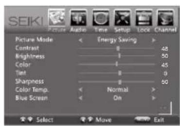 Seiki SE32HG - Navigation à l'écran - 1
