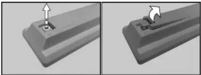OCEANIC OCEALED320316W3 - Einlegen der Batterien in die Fernbedienung - 1
