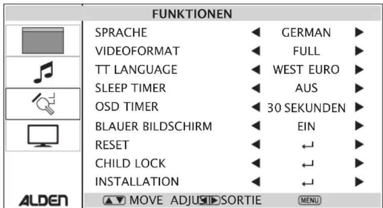 Alden 18.5inch - Funktionen-Menu - 1