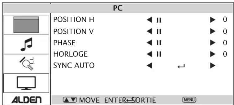 Alden 18.5inch - Computer menu (PC source) - 1