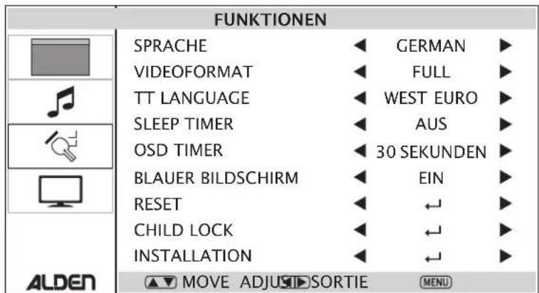 Alden 16inch - Funktionen-Menu - 1