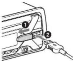 SONY CDXG1202U - Een USB-apparaataansluiten - 1