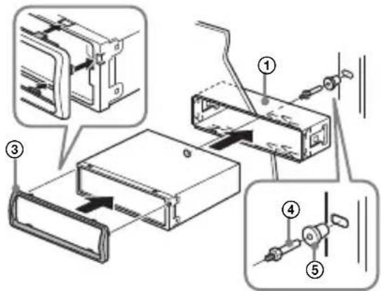 SONY CDXG1200U - Mounting the unit in the dashboard - 2