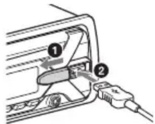SONY CDXG1200U - Connexion d'un périphérique USB - 1