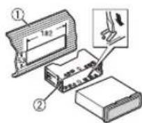 PIONEER MVH190UBG - Instalación en soporte DIN - 1