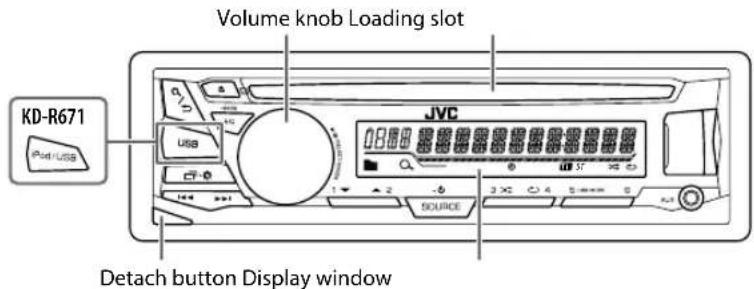 JVC KDR472E - Faceplate - 1