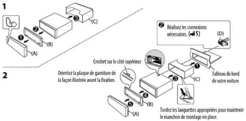 KENWOOD KDC120UR - Liste des pièces pour l'installation - 6