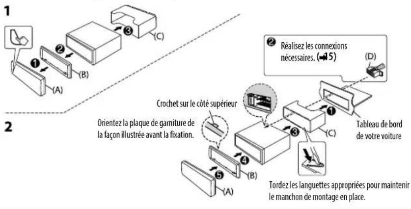 KENWOOD KDC120UG - Listedespiecespourl'installation - 4