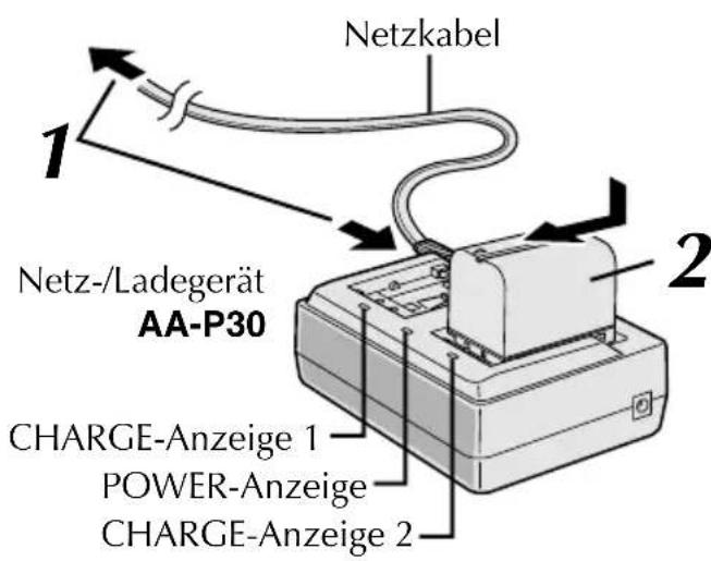 JVC AAP30 - AUFLADEN DES BATTERIESATZES - 1