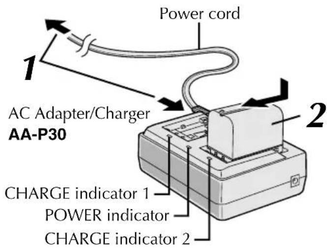 JVC AAP30 - CHARGING THE BATTERY PACK - 1