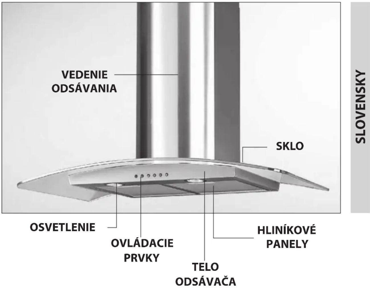 SAMSUNG HDC9190BX - KOMÍNOVÝ ODSÁVAČ - 1