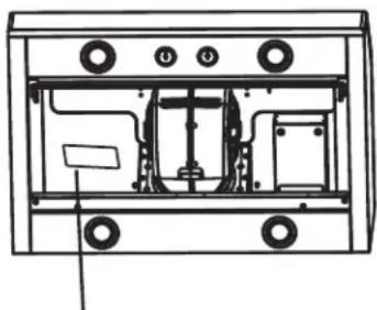 FRIGIDAIRE FHWC3650RS - Emplacement de la plaque de série - 1