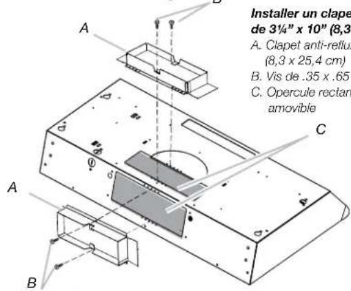 FRIGIDAIRE FHWC3040MS - Installation du raccord de conduit - 2